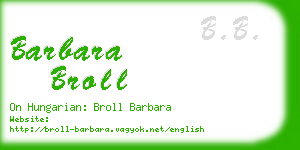 barbara broll business card